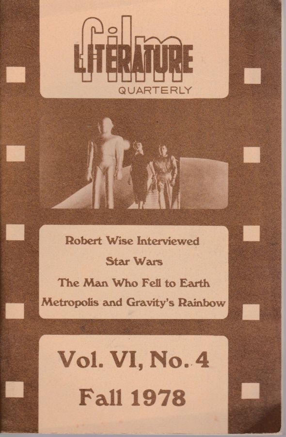 LITERATURE / FILM QUARTERLY magazine side cover Issue 24  Vol 6 # 4  1978